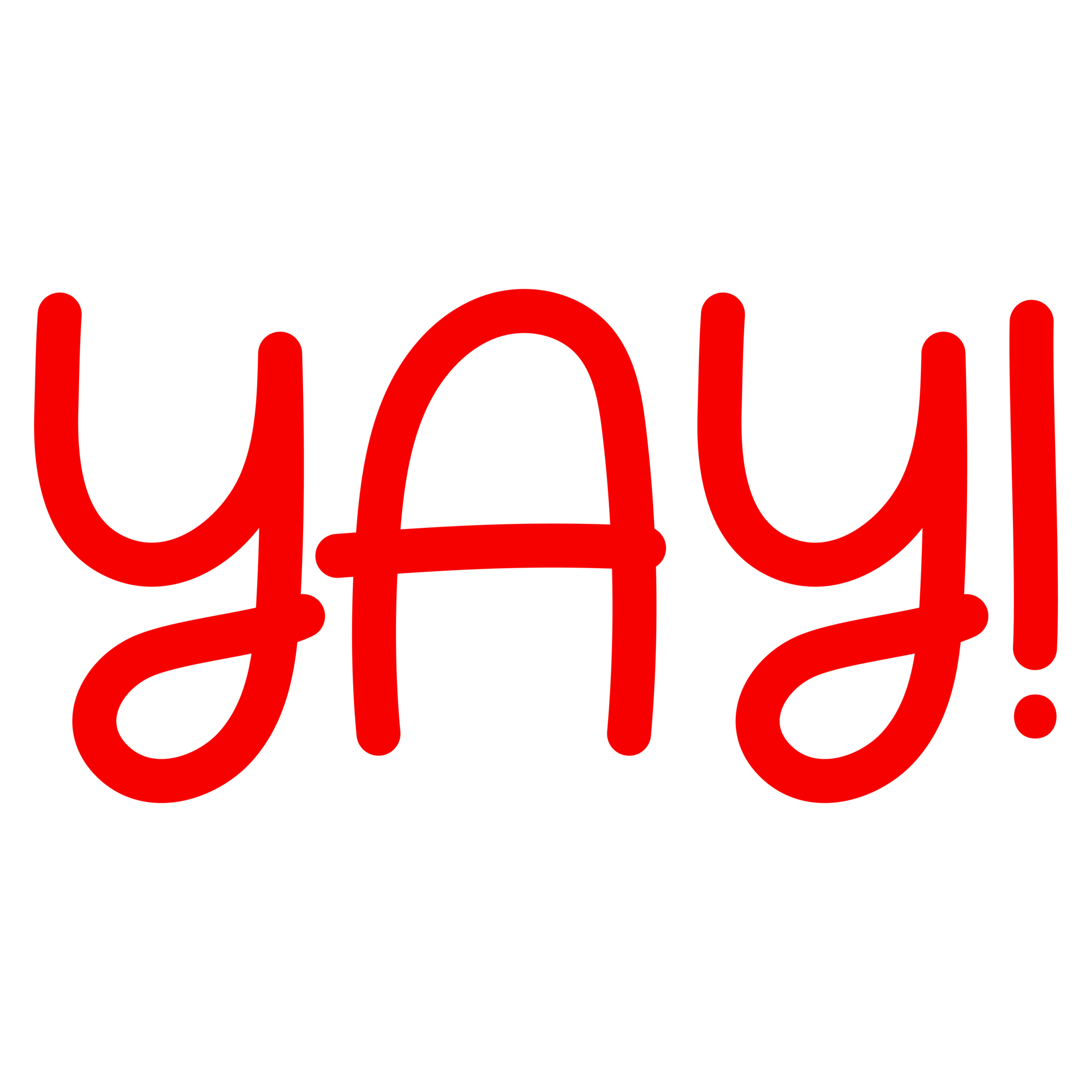 Free handgezeichneter Yay-Schriftzug auf transparentem Hintergrund