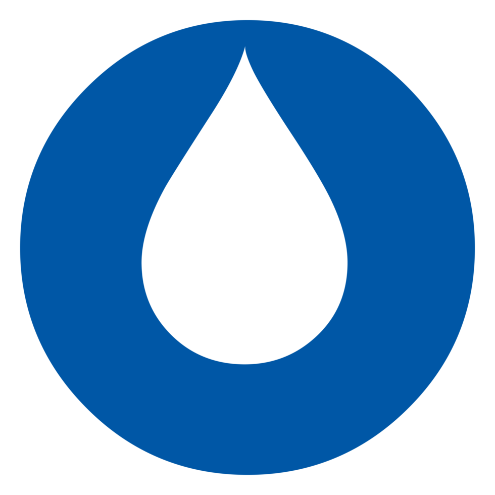 Water Drop Icon on Transparent Background png