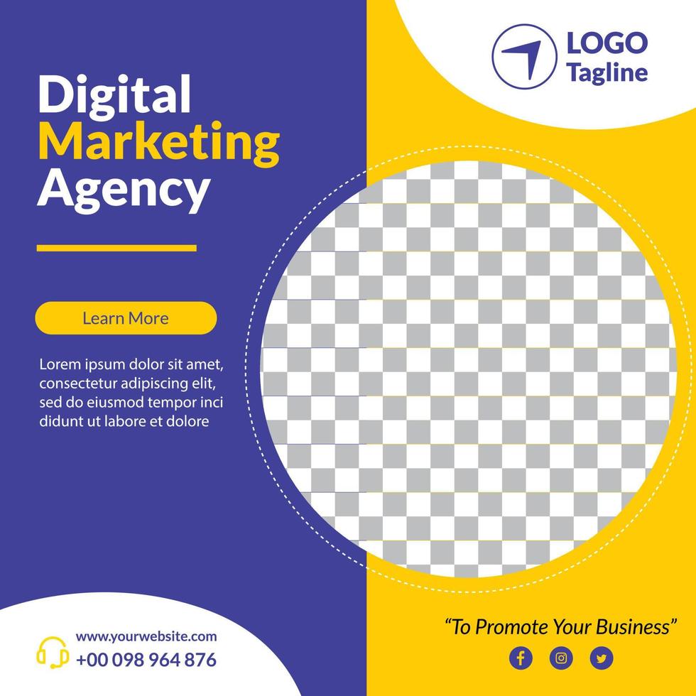 Social media template design post vector