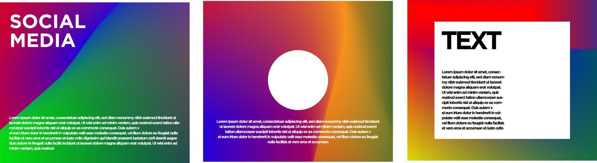 Social media design blend template vector