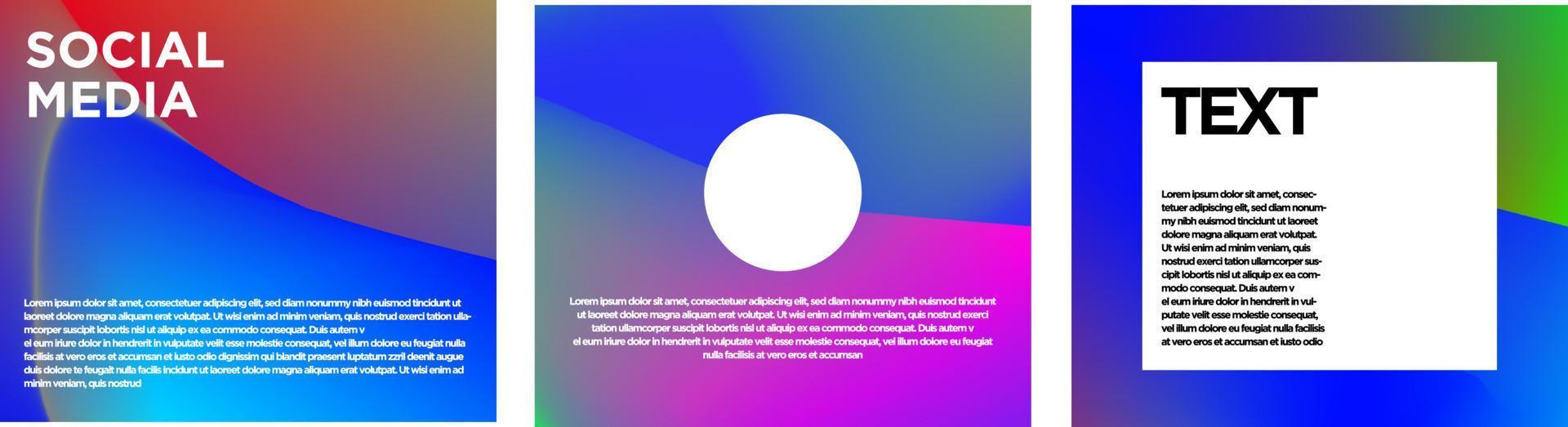 Social media design blend template vector