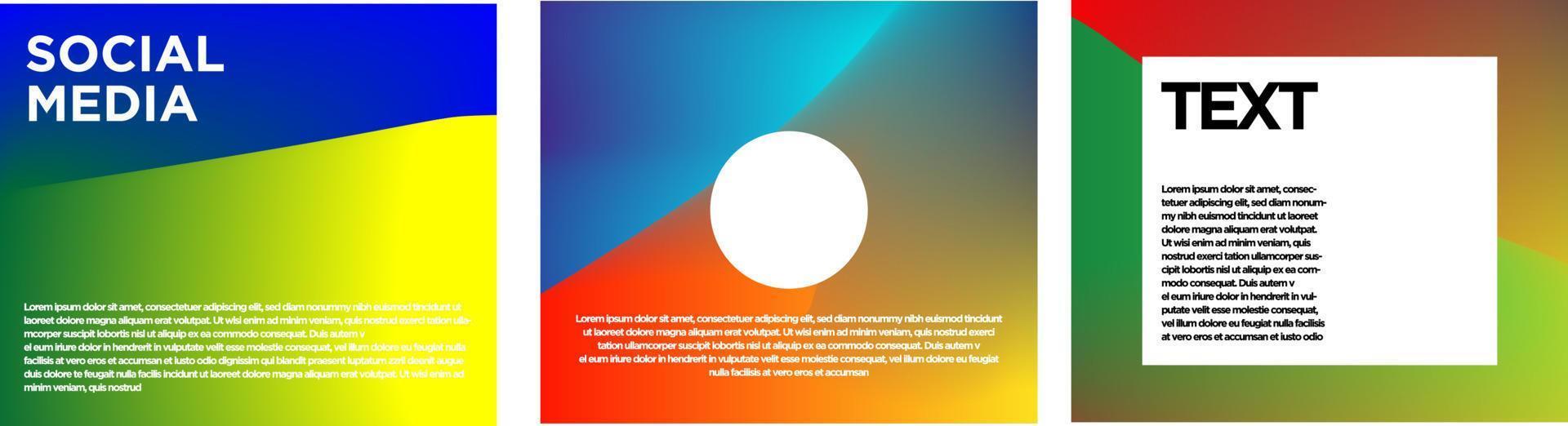 Social media design blend template vector