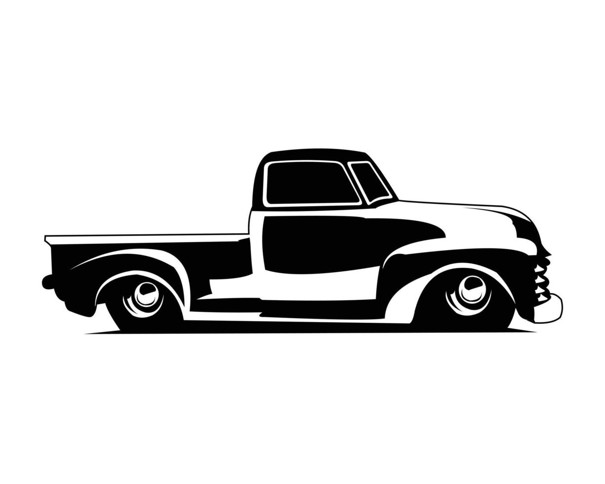3100 truck vector. isolated white background showing from the side. best for logo badge concept. available in eps 10. vector