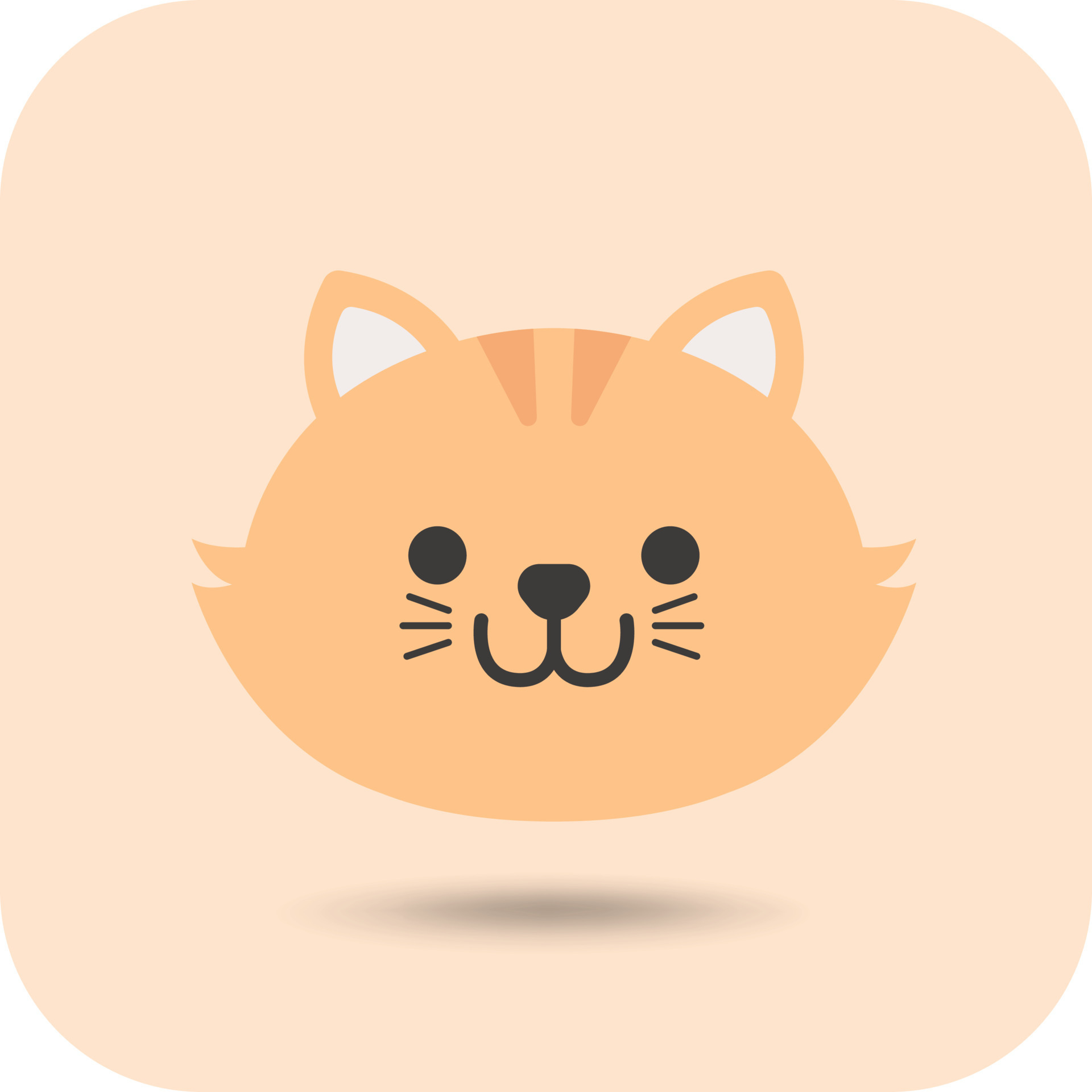 Cat face, animal face cute emojis, stickers, emoticons. 18723227 Vector