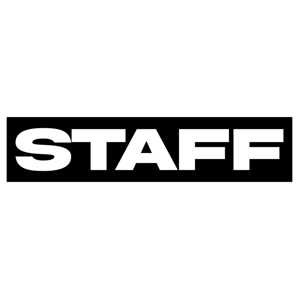 Staff text label on Transparent Background png