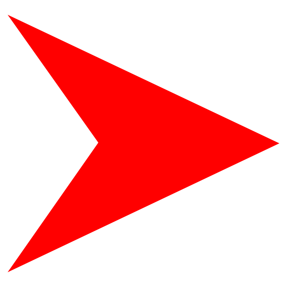 Directional Arrow Symbol on Transparent Background png