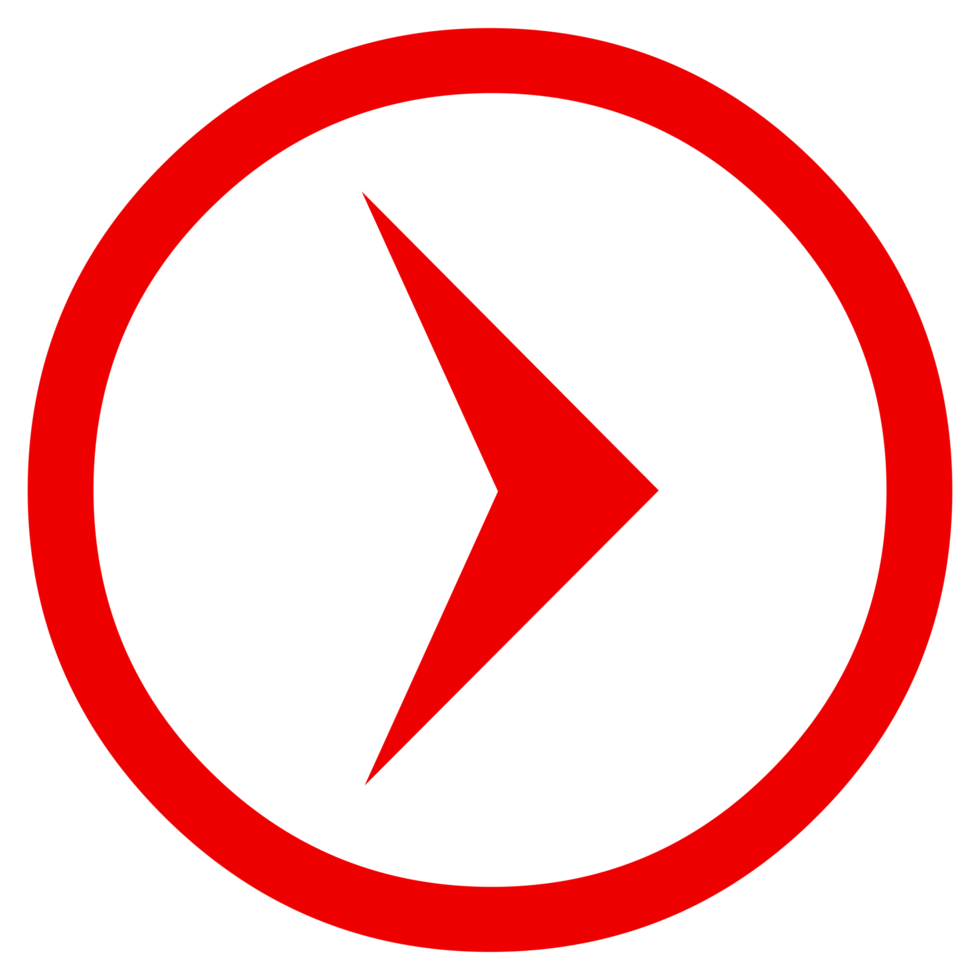 Pointer Arrow Sign Icon on Transparent Background png