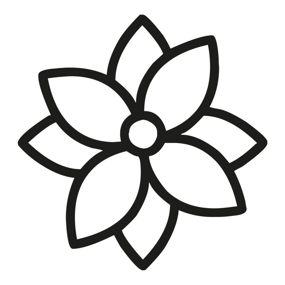 Beautiful flower petals for colouring on Transparent Background png