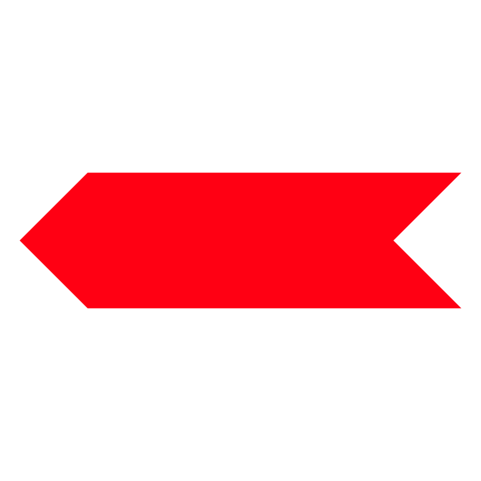 Directional Arrow Sign on Transparent Background png