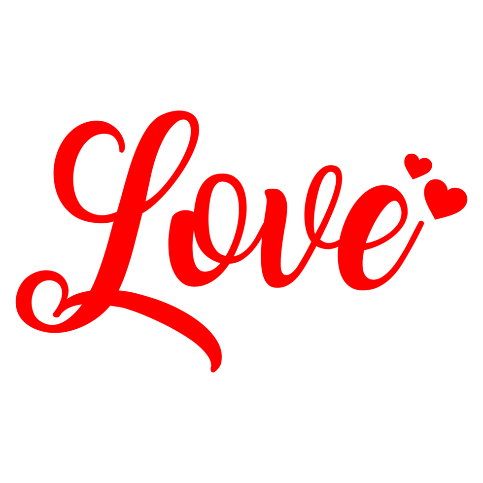 amour lettrage calligraphie sur fond transparent png