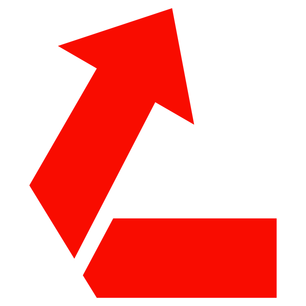 Directional Arrow Symbol on Transparent Background png