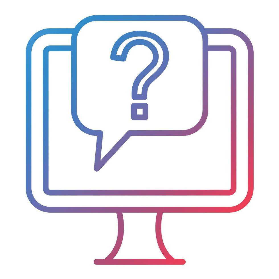 Questions Line Gradient Icon vector