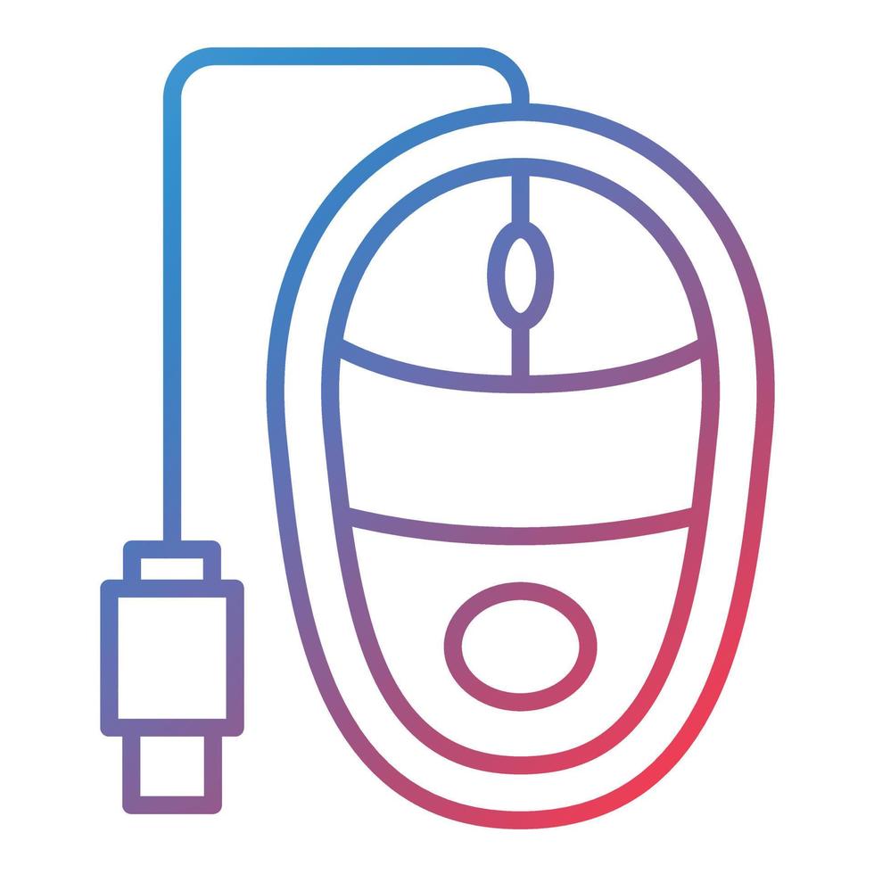 Computer Mouse Line Gradient Icon vector