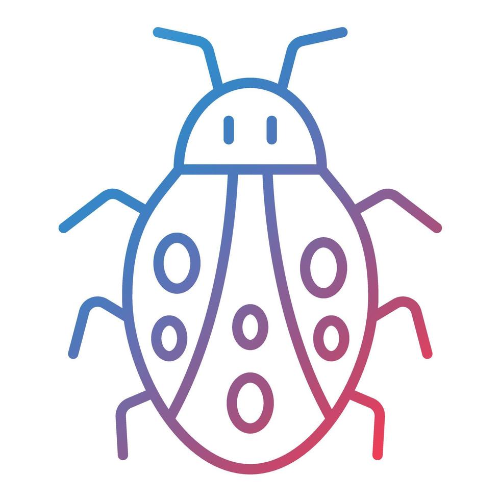 Bug Line Gradient Icon vector