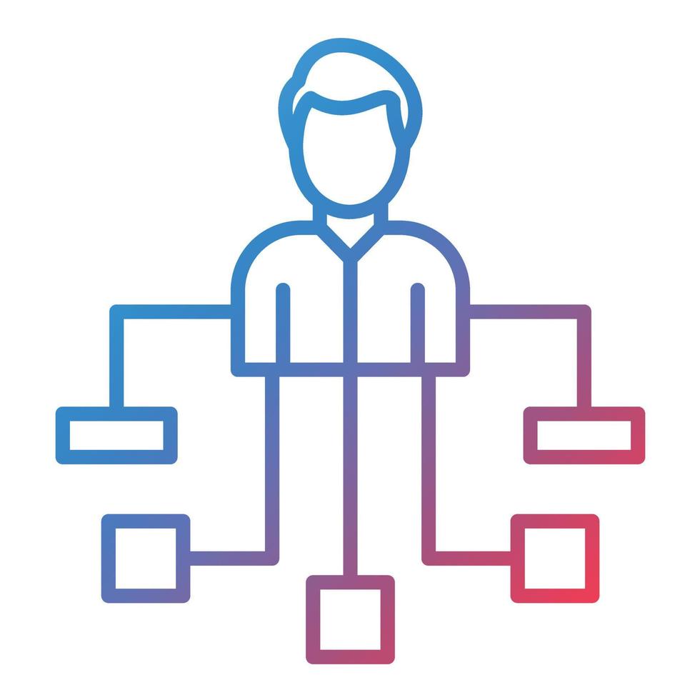 Hierarchy Line Gradient Icon vector