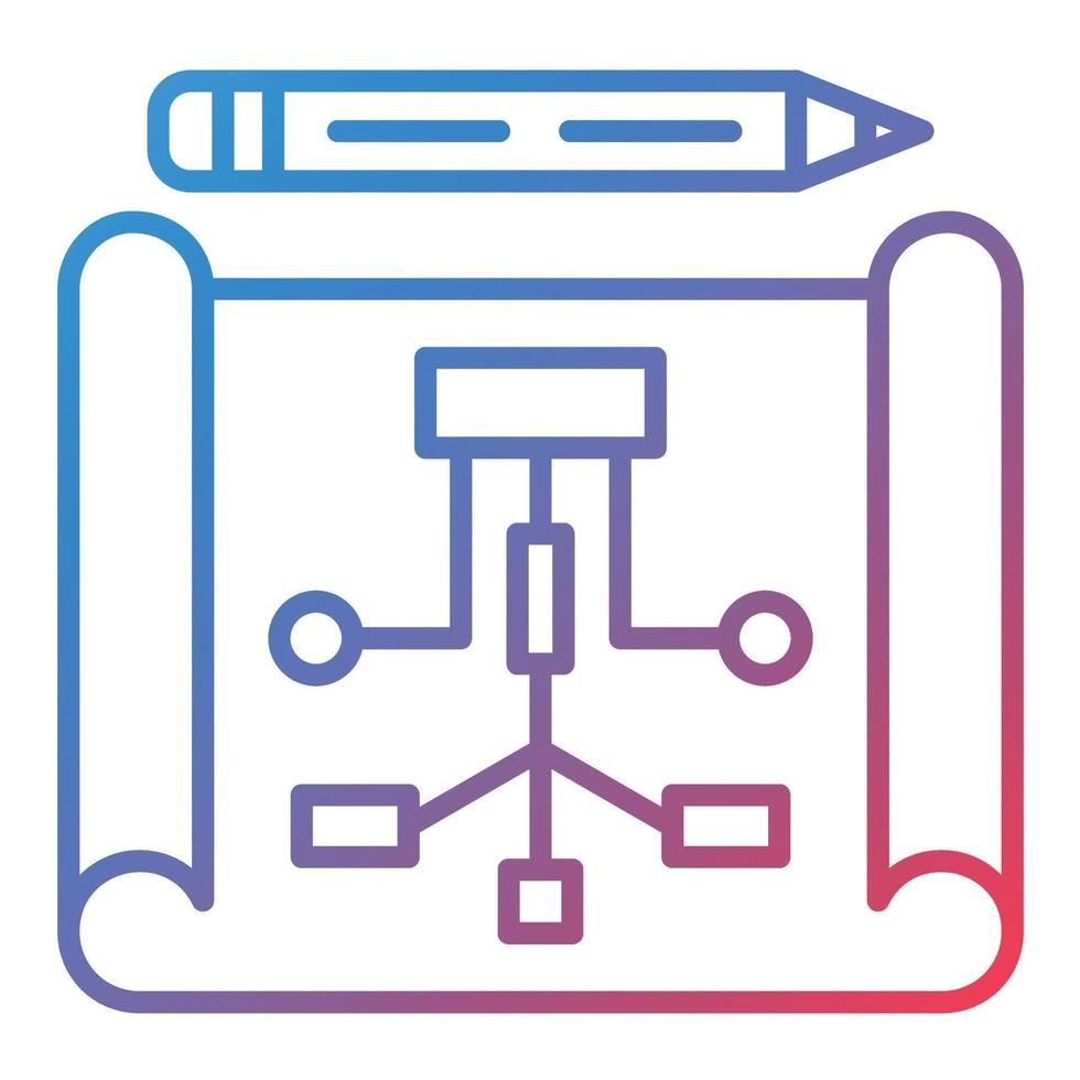 Project Planning Line Gradient Icon vector