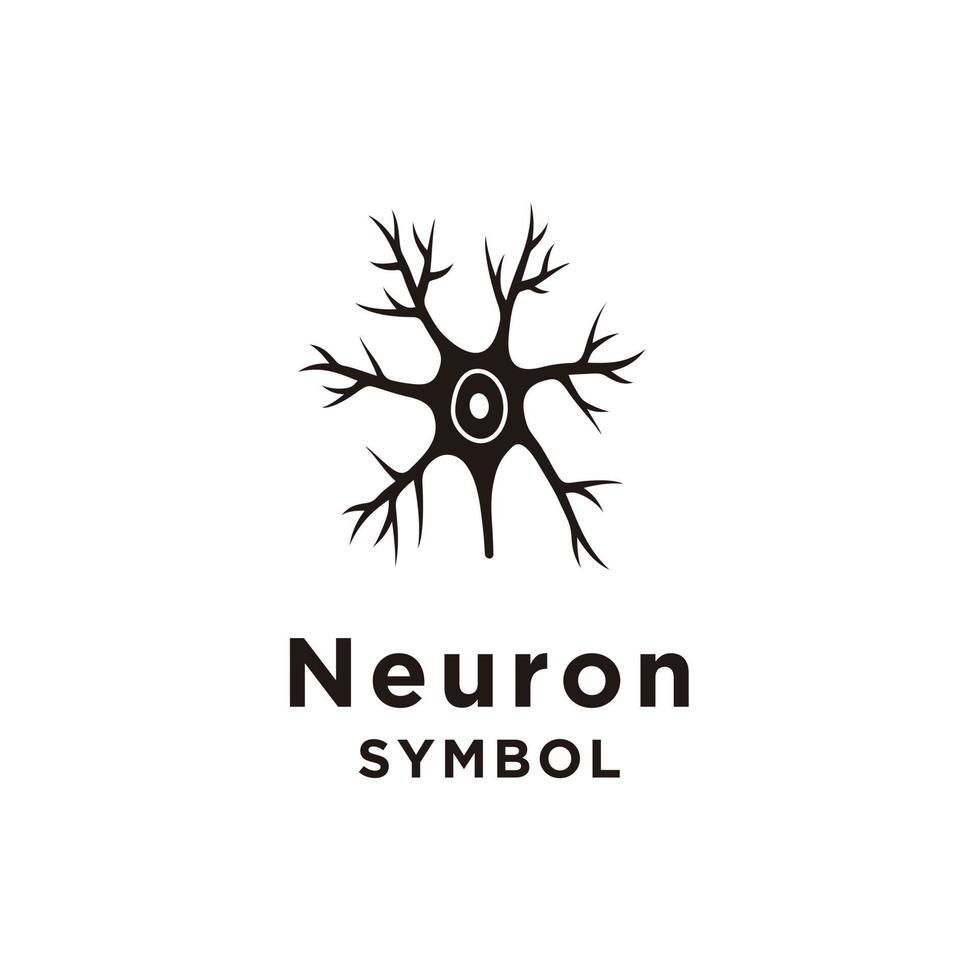 vector de diseño de logotipo de célula nerviosa de neurona abstracta