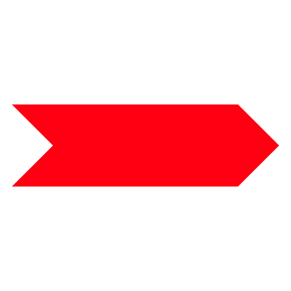 Directional Arrow Sign on Transparent Background png