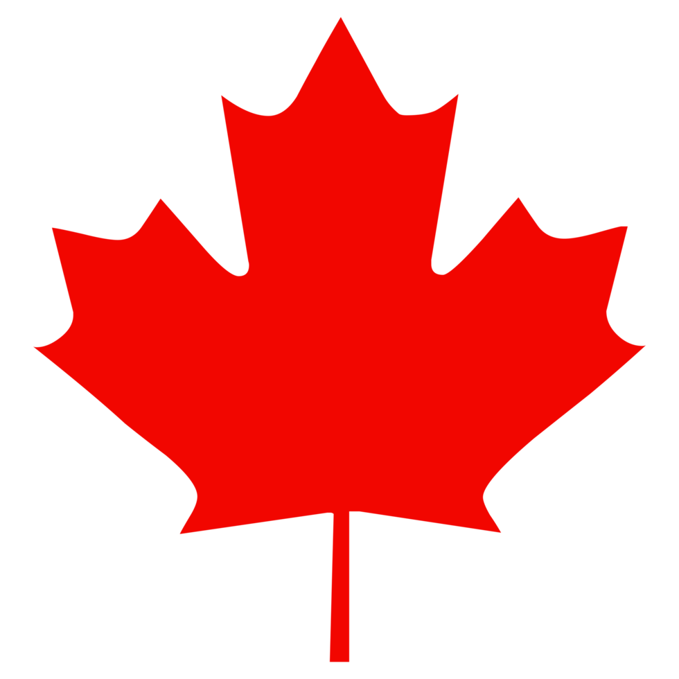 Red Maple Leaf on Transparent Background png