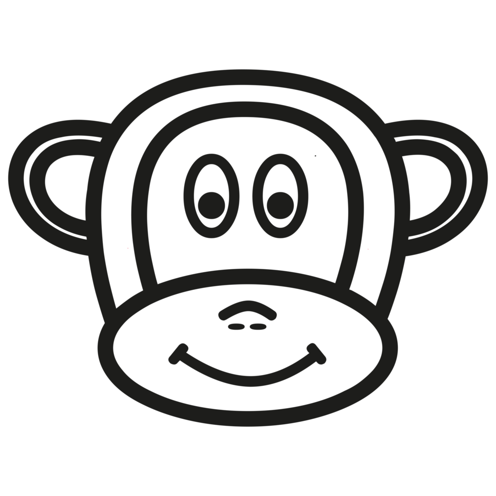 Hand drawn monkey on Transparent Background png