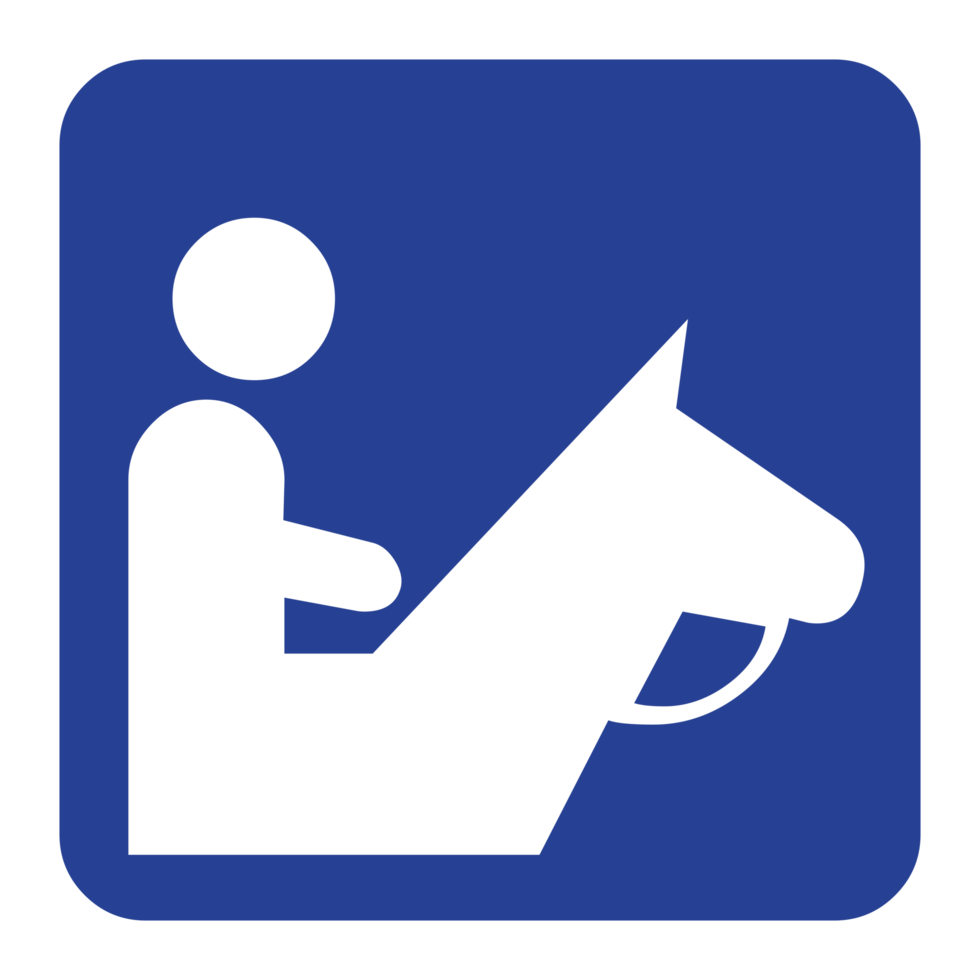 Horse Riding Sign on Transparent Background png