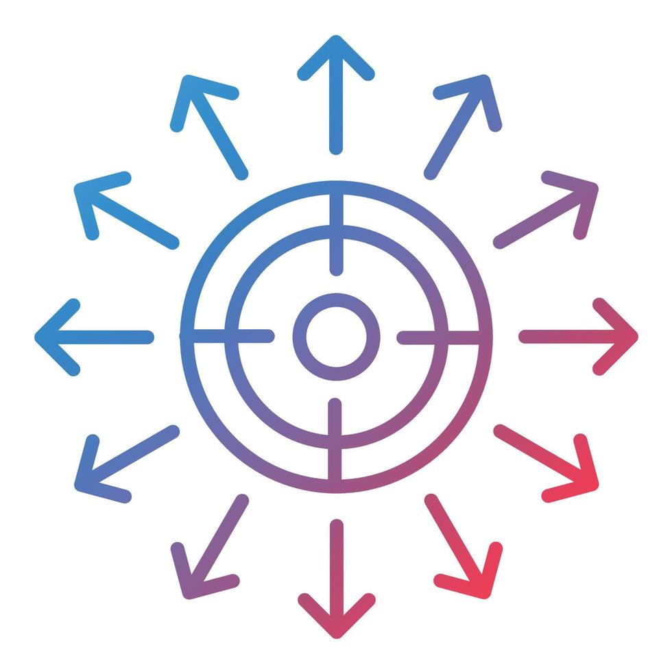 Focus Line Gradient Icon vector