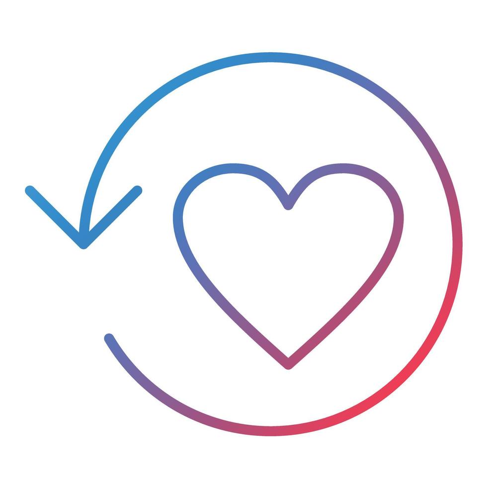 Restitution Line Gradient Icon vector