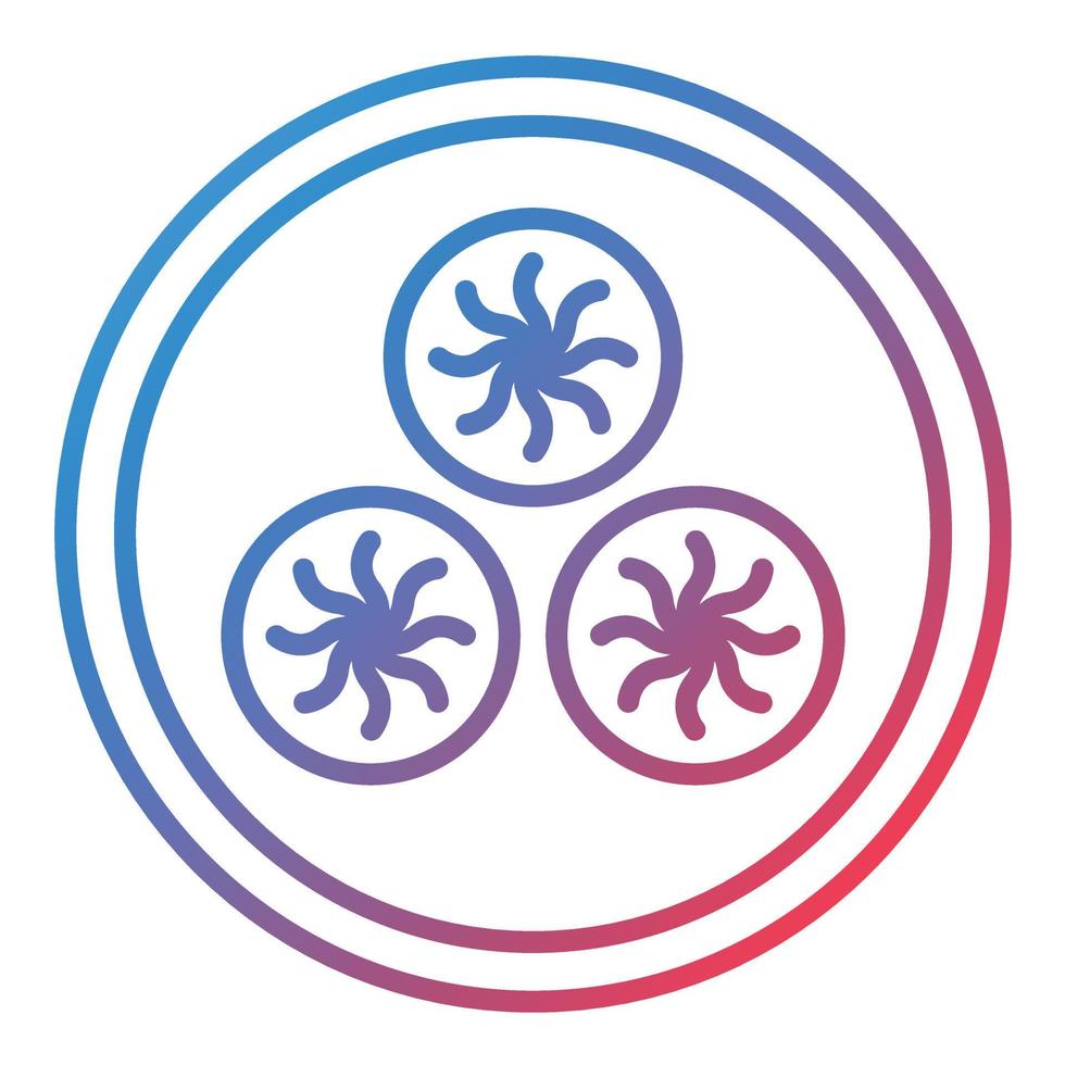 Dim Sum Line Gradient Icon vector