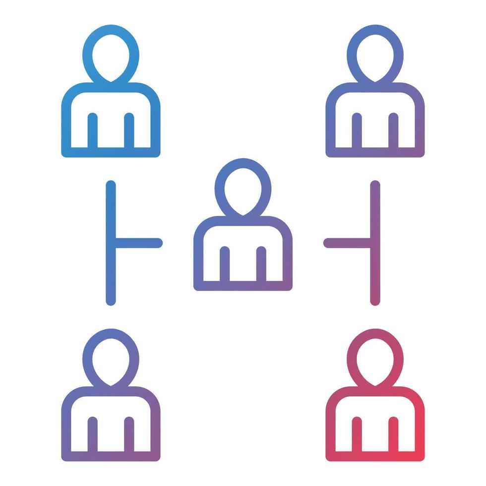 Collaboration Line Gradient Icon vector
