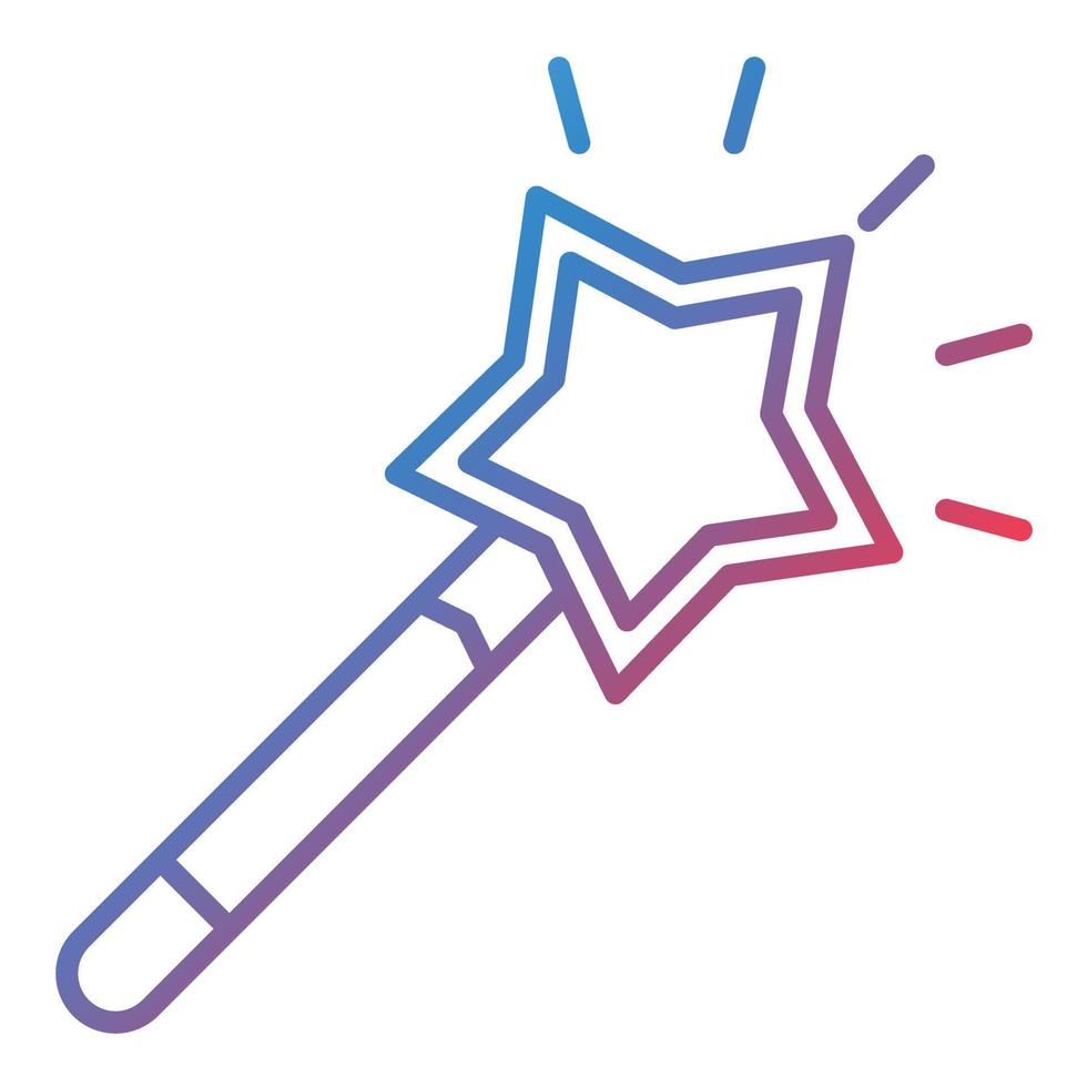 Magic Wand Line Gradient Icon vector