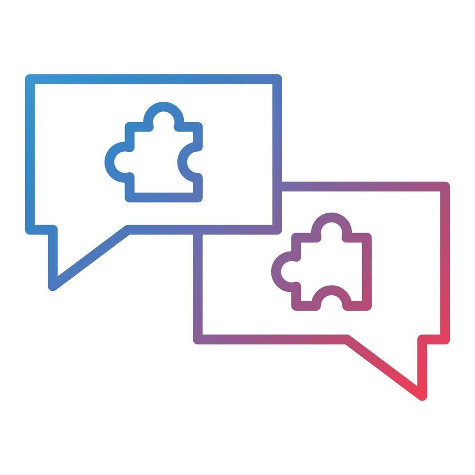 Compromising Line Gradient Icon vector