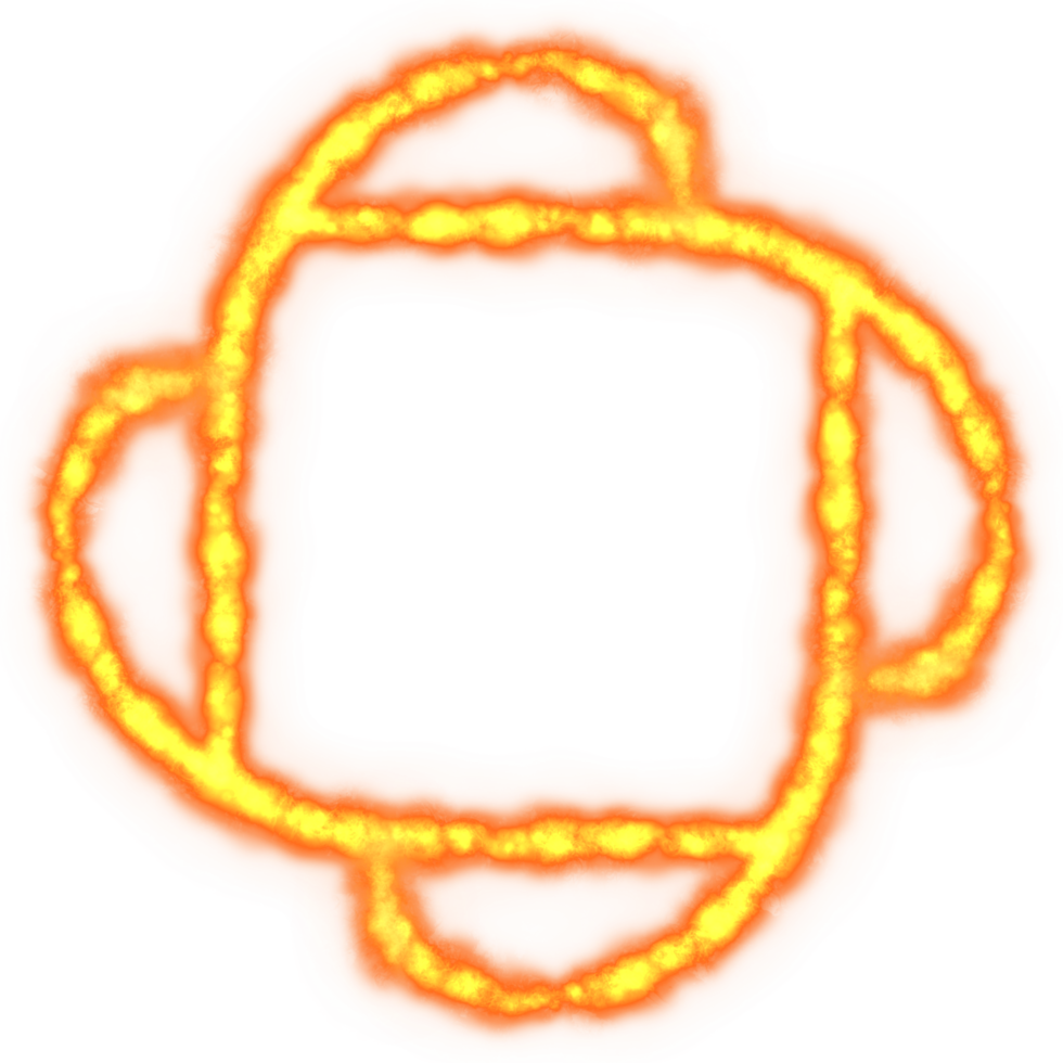 Fire flame ornament frame png
