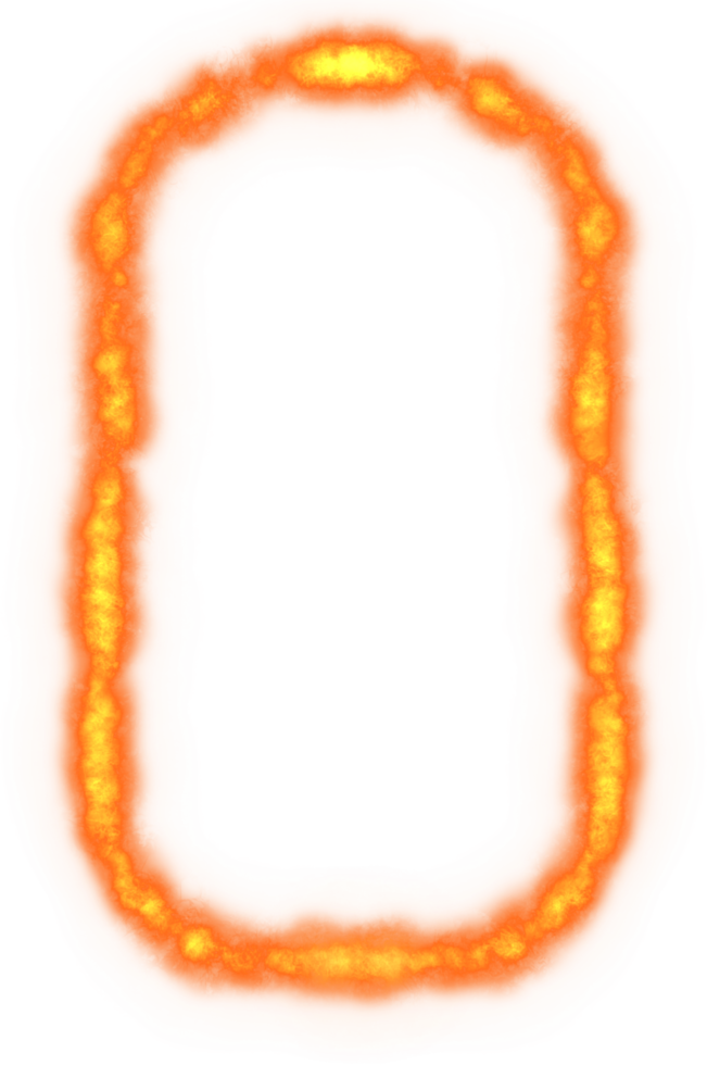 Fire flame ornament frame png