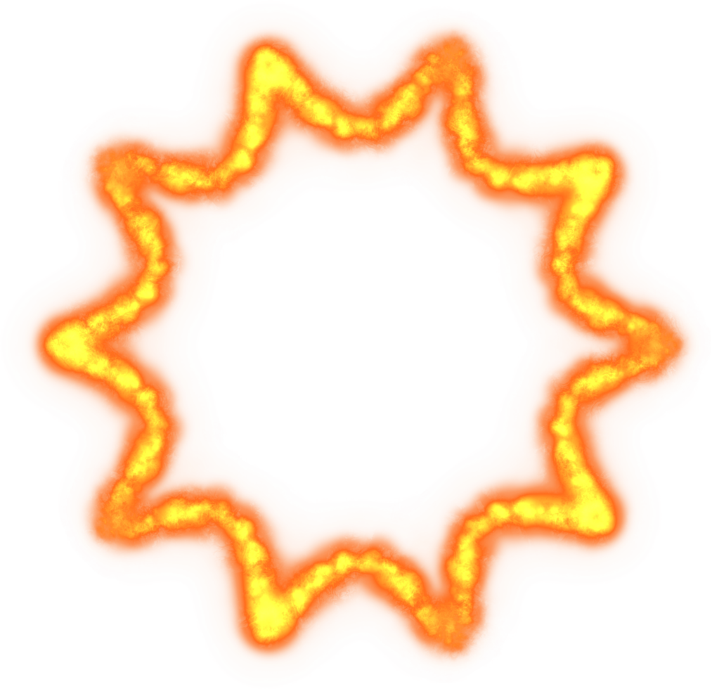 Fire flame ornament frame png