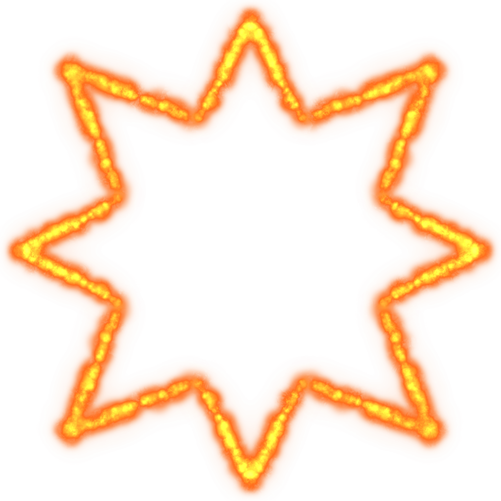 Fire flame ornament frame png