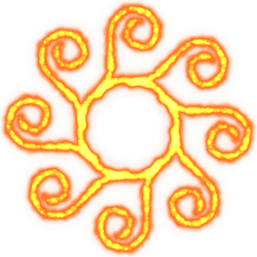 Fire flame ornament frame png