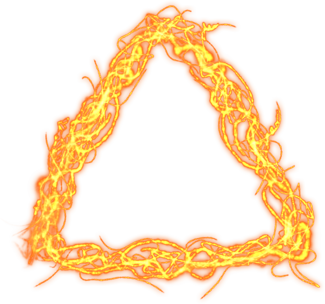 Fire flame ornament frame png