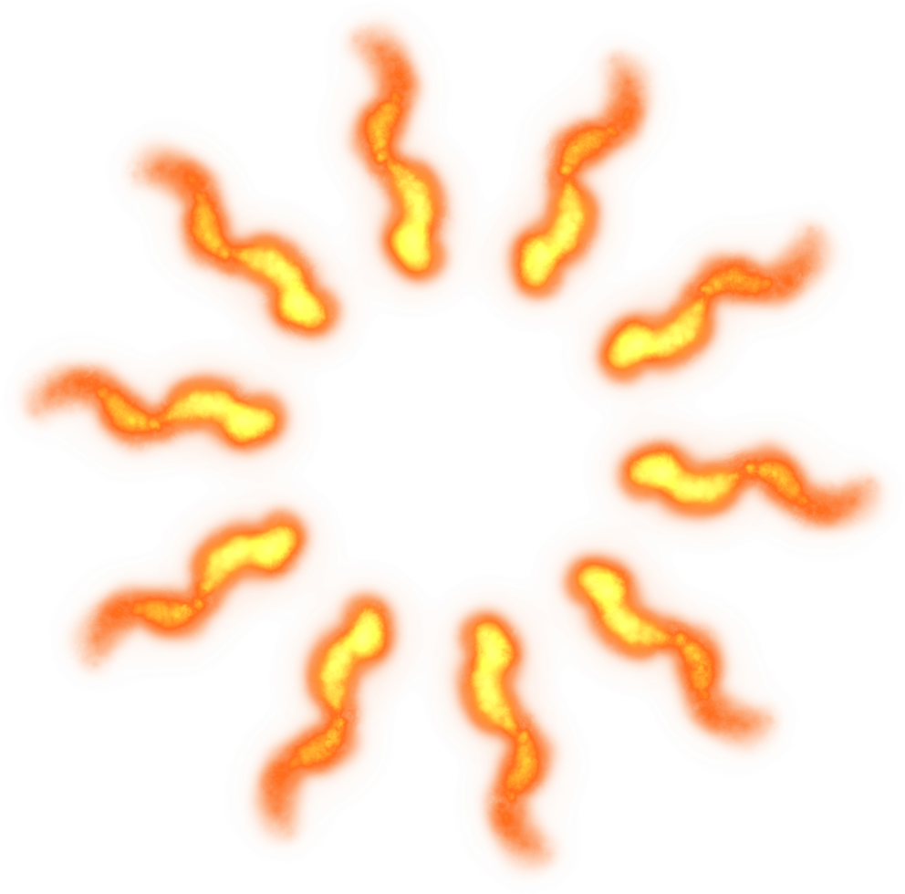 Fire flame ornament frame png