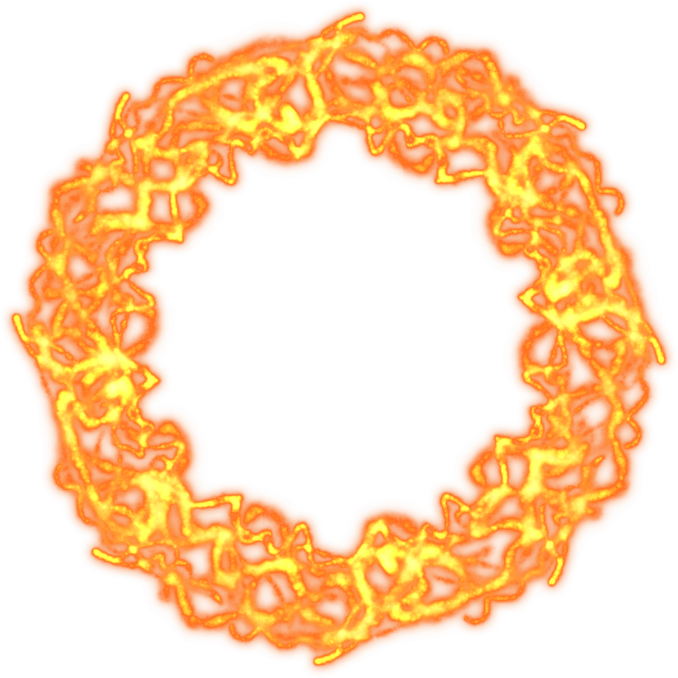 Fire flame ornament frame png