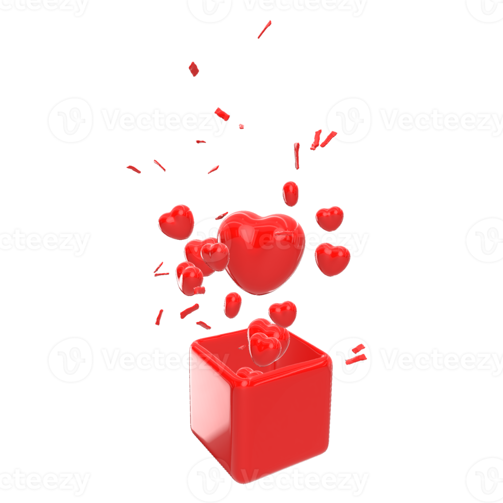 3D-Herz-Valentinsliebe png