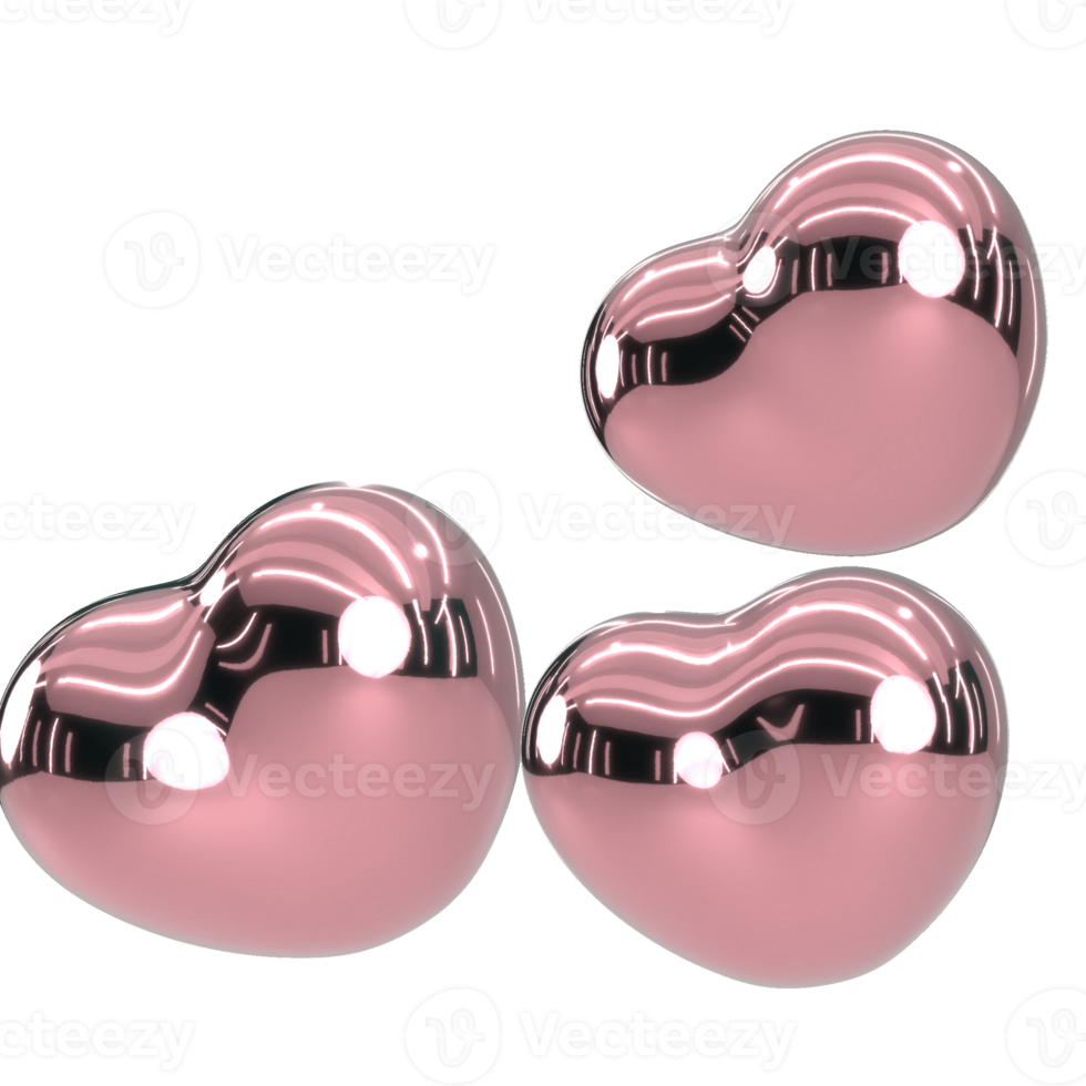 3D-Herz-Valentinsliebe png