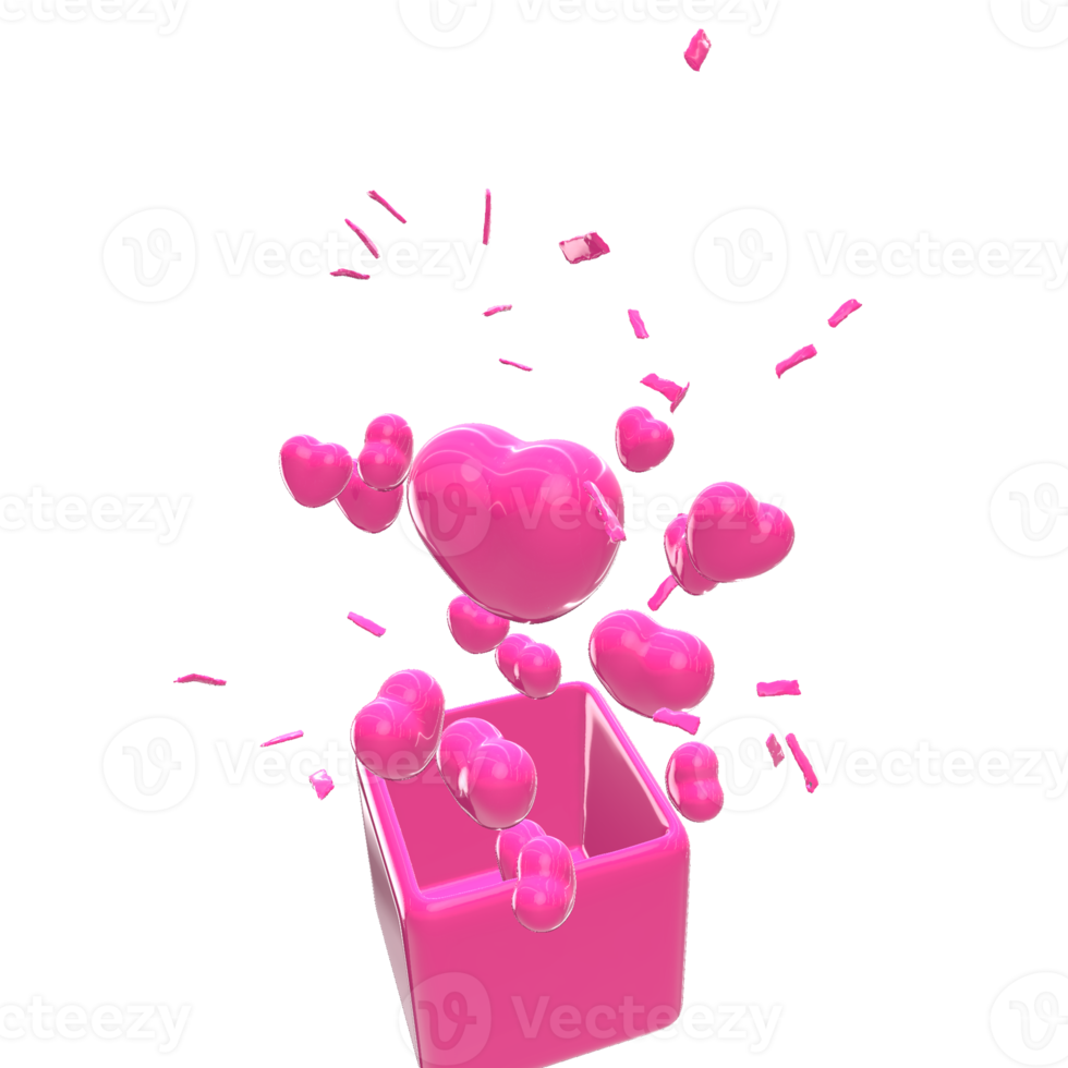 3D-Herz-Valentinsliebe png