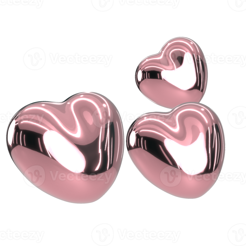 3d coeur saint valentin amour png