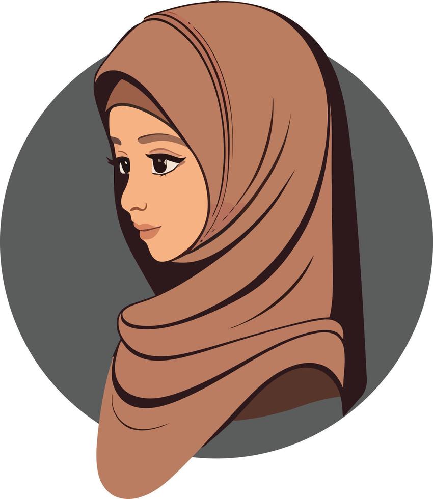 Muslim Girl Dramatic Freedom vector