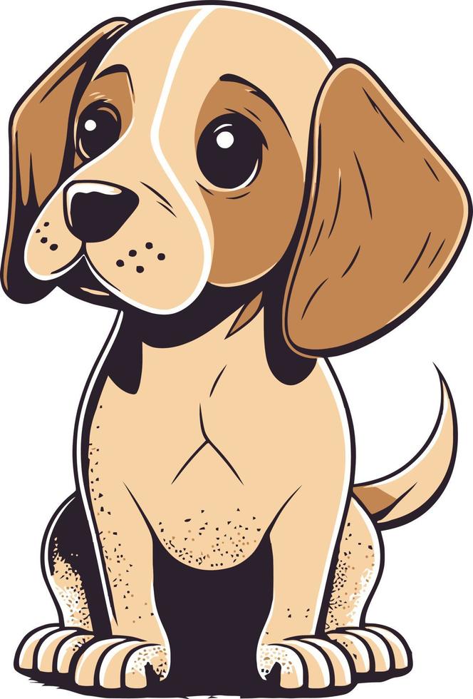 Carefree Cute Dog vector