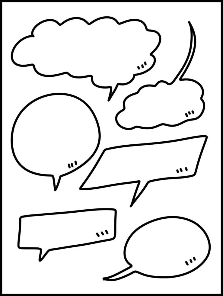 vector illustration of text box cartoon