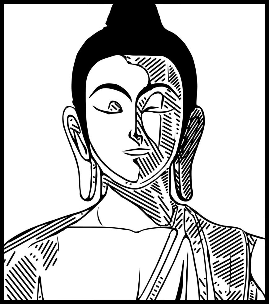 vector illustration of buddha background