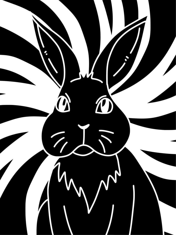 vector illustration of rabbit cartoon