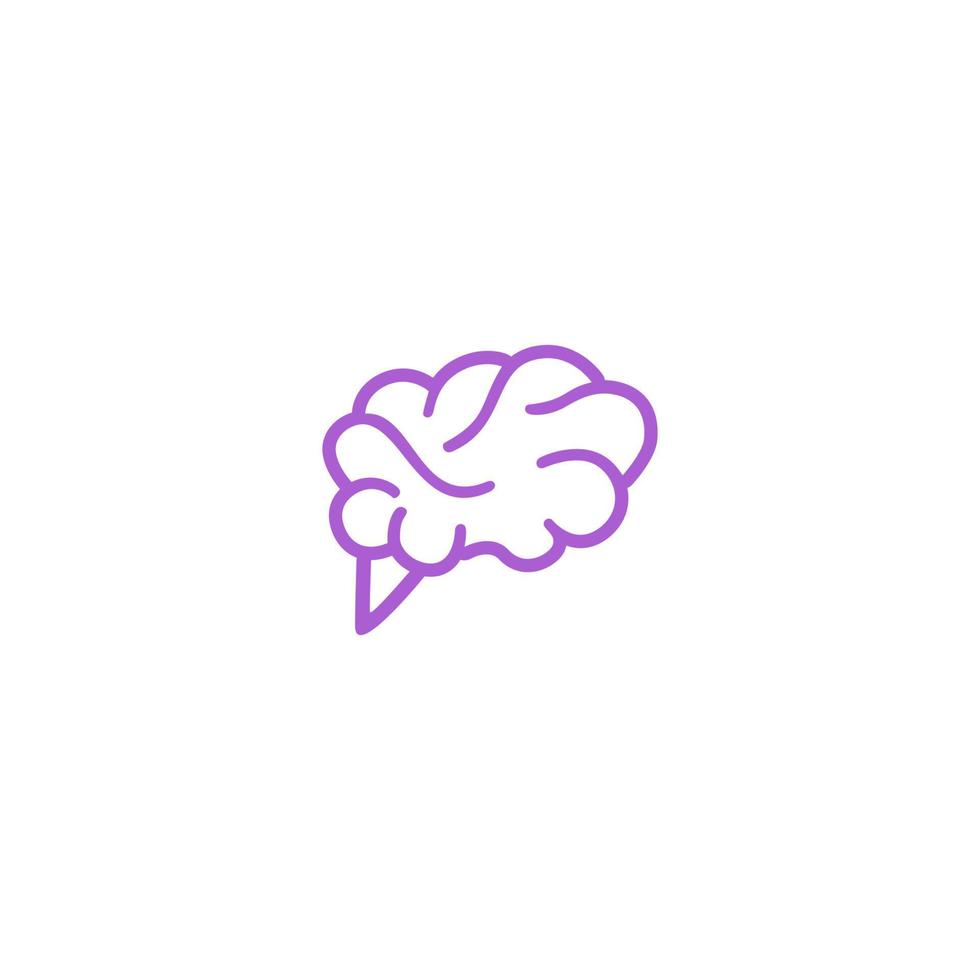 brain lamp vector logo design. brain tree logo.