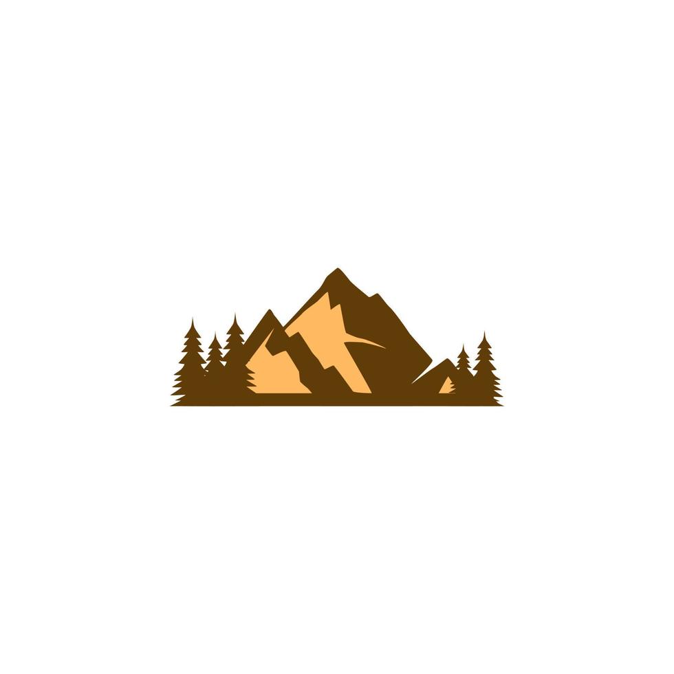 diseño de logotipo de vector de montaña. montañista.